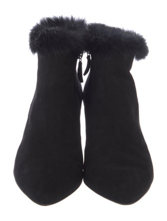 Aquatalia Suede Fur Trim Boots