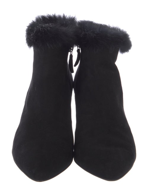 Aquatalia Suede Fur Trim Boots