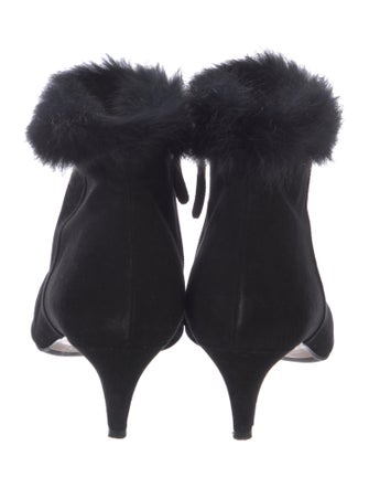 Aquatalia Suede Fur Trim Boots