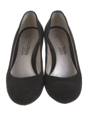 Aquatalia Suede Mesh Accents Pumps