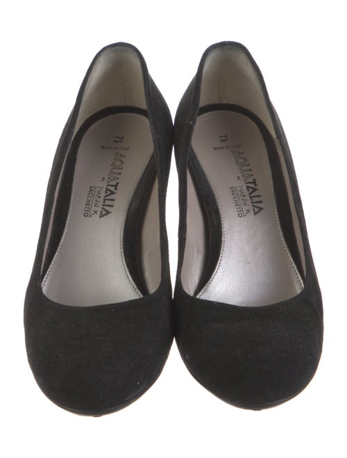 Aquatalia Suede Mesh Accents Pumps