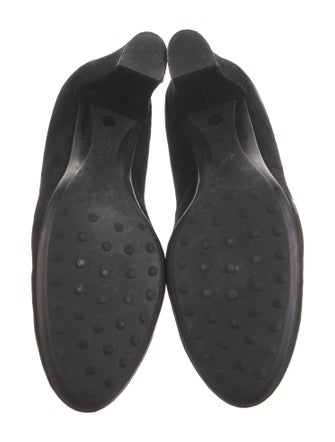 Aquatalia Suede Mesh Accents Pumps