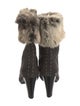 Aquatalia Suede Fur Trim Boots