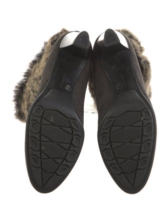 Aquatalia Suede Fur Trim Boots