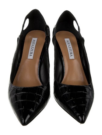 Aquatalia Patent Leather Slingback Pumps