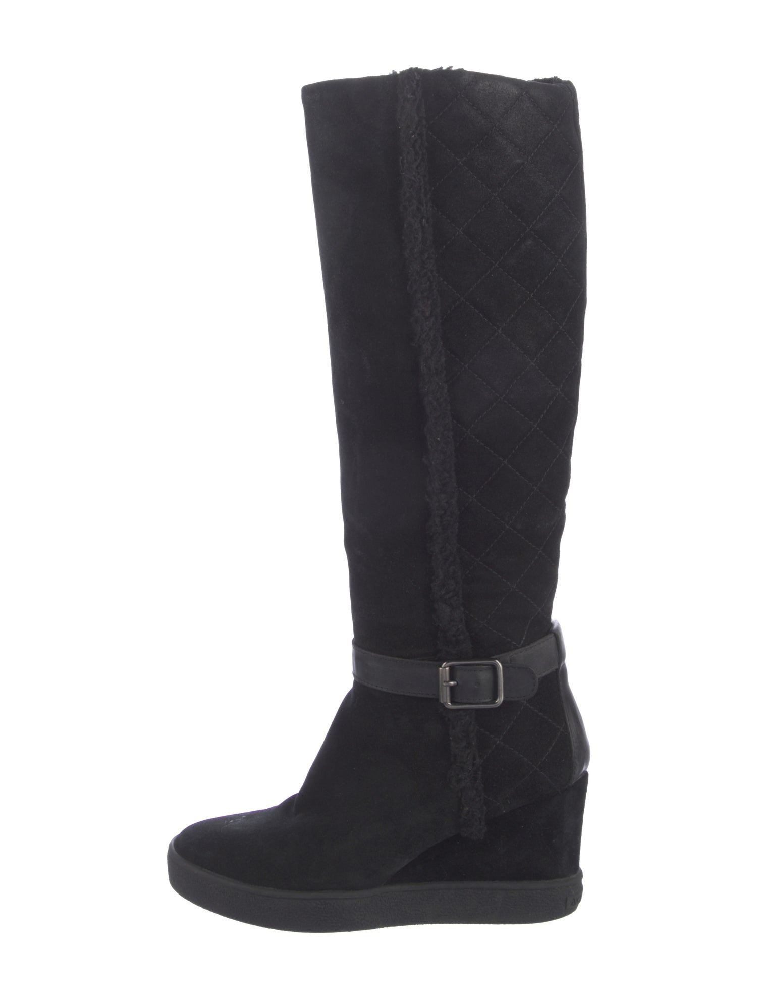Aquatalia Quilted Pattern Suede Boots