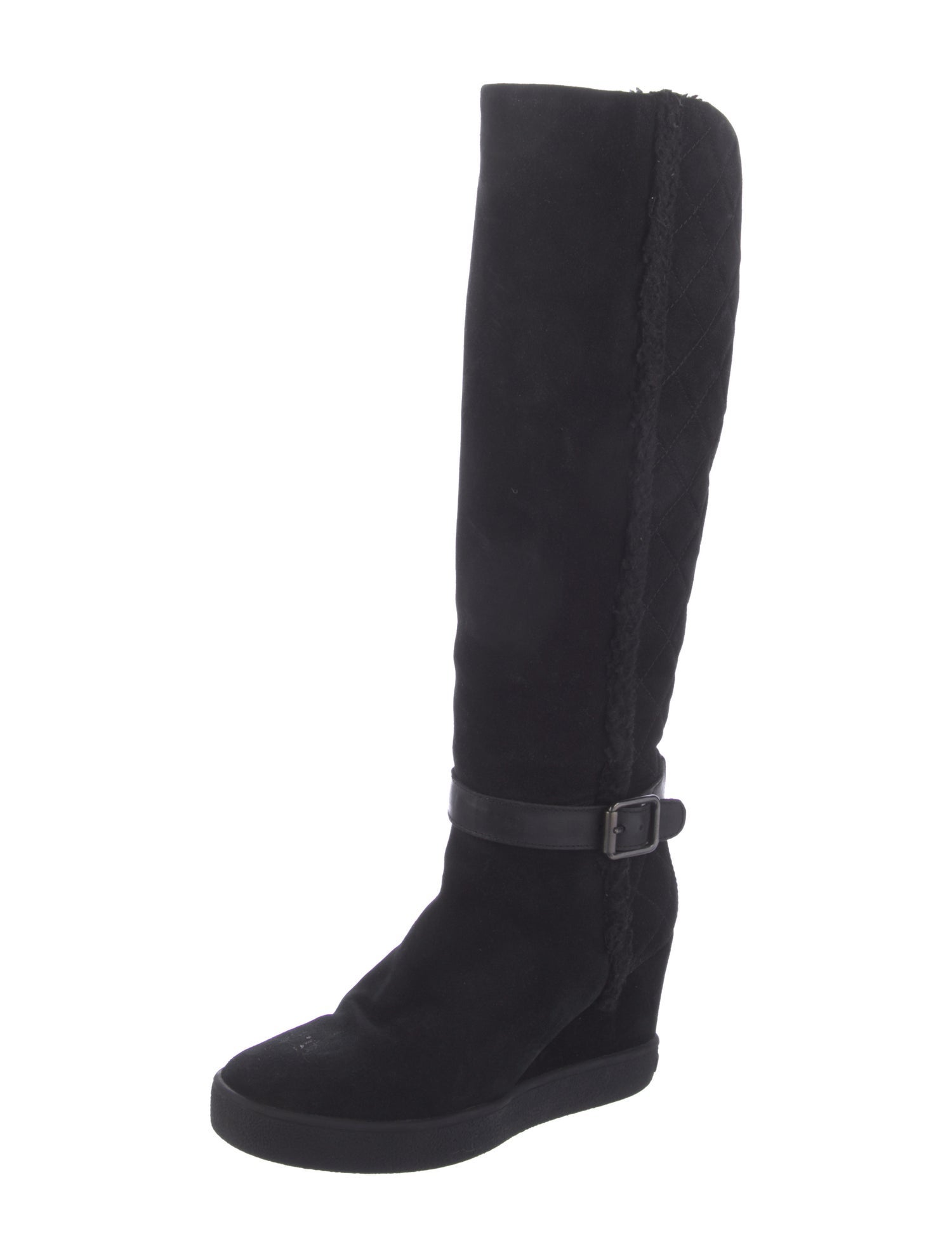 Aquatalia Quilted Pattern Suede Boots