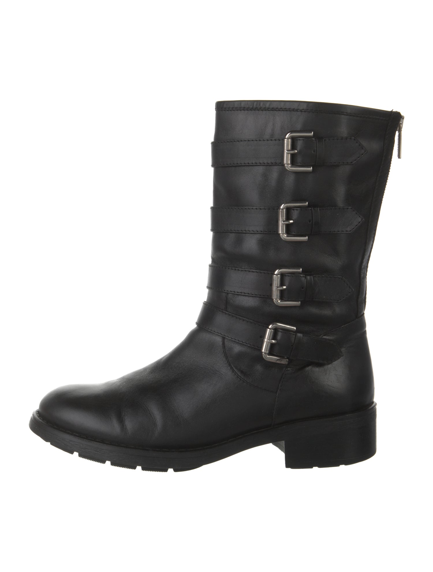 Aquatalia Leather Moto Boots