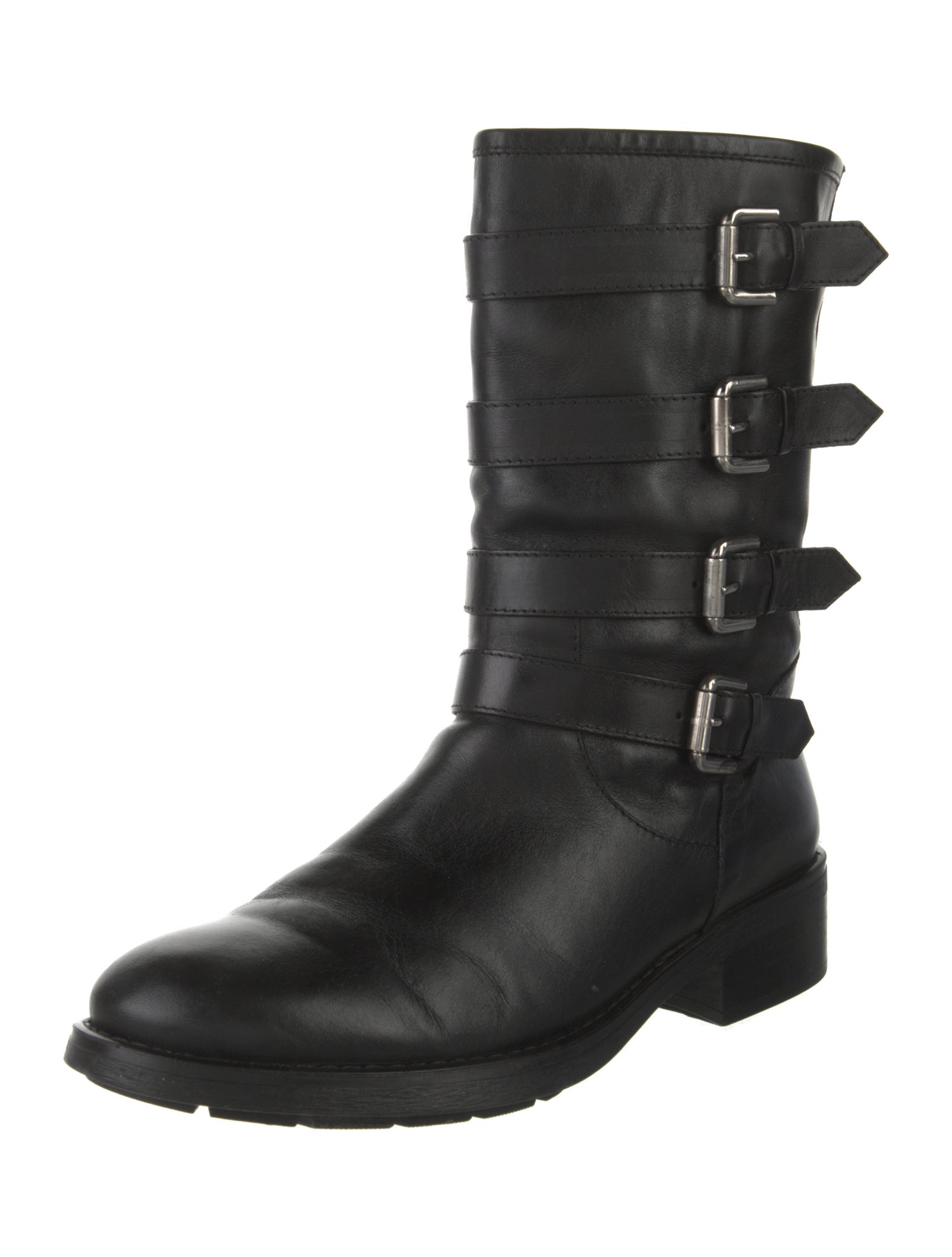 Aquatalia Leather Moto Boots