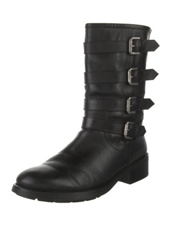 Aquatalia Leather Moto Boots
