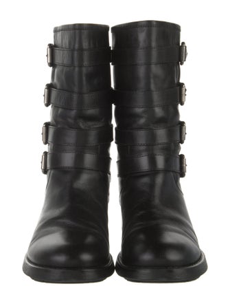 Aquatalia Leather Moto Boots