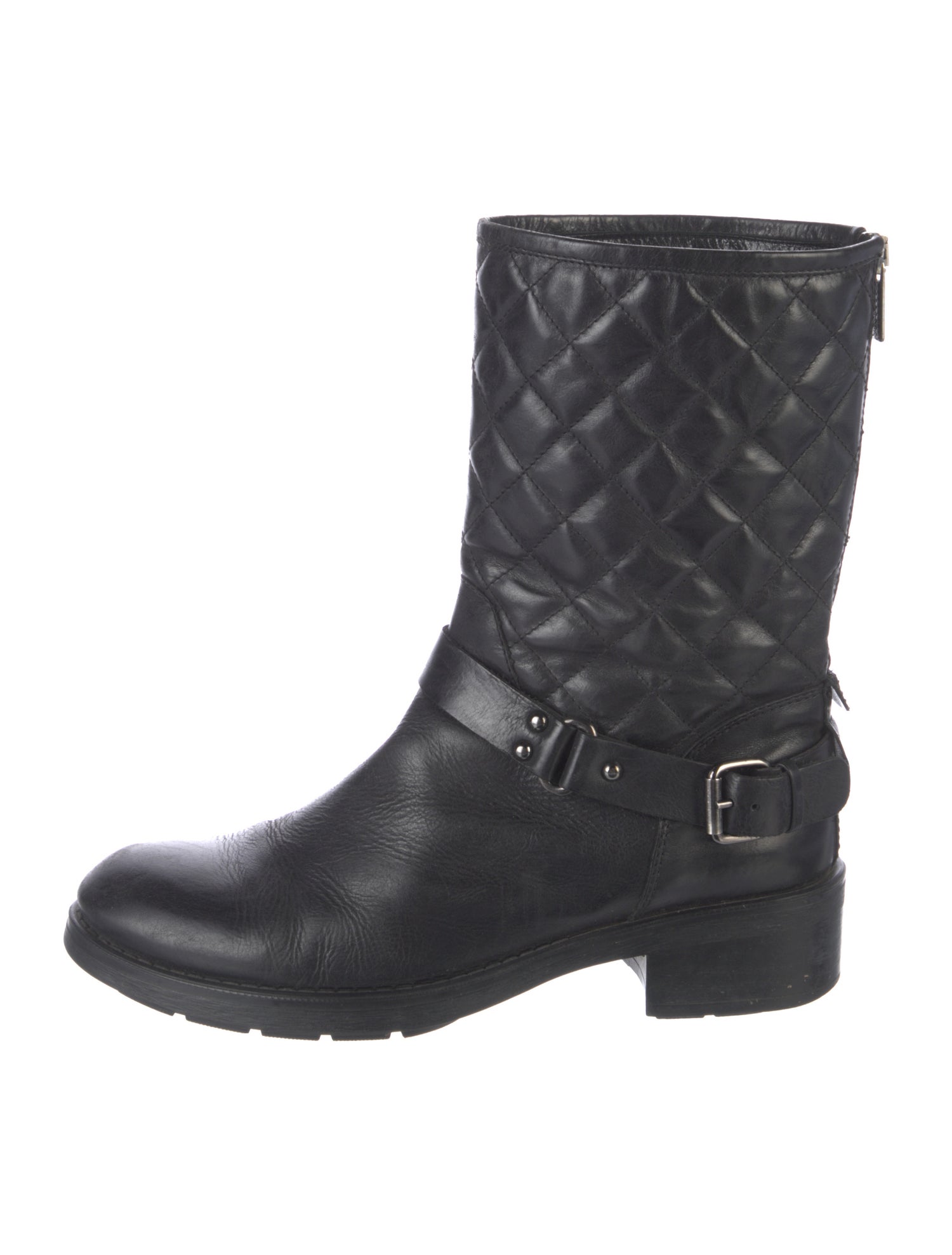 Aquatalia Leather Moto Boots