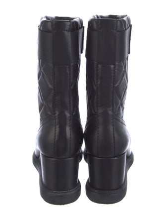 Aquatalia Leather Tassel Accents Lace-Up Boots