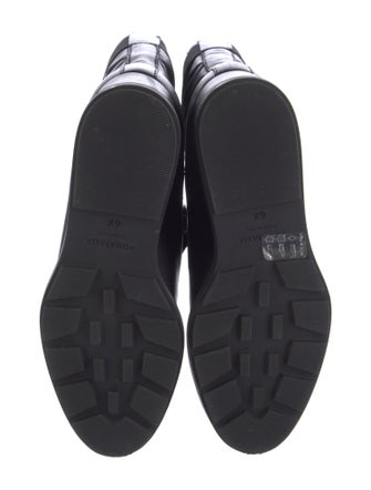 Aquatalia Leather Tassel Accents Lace-Up Boots