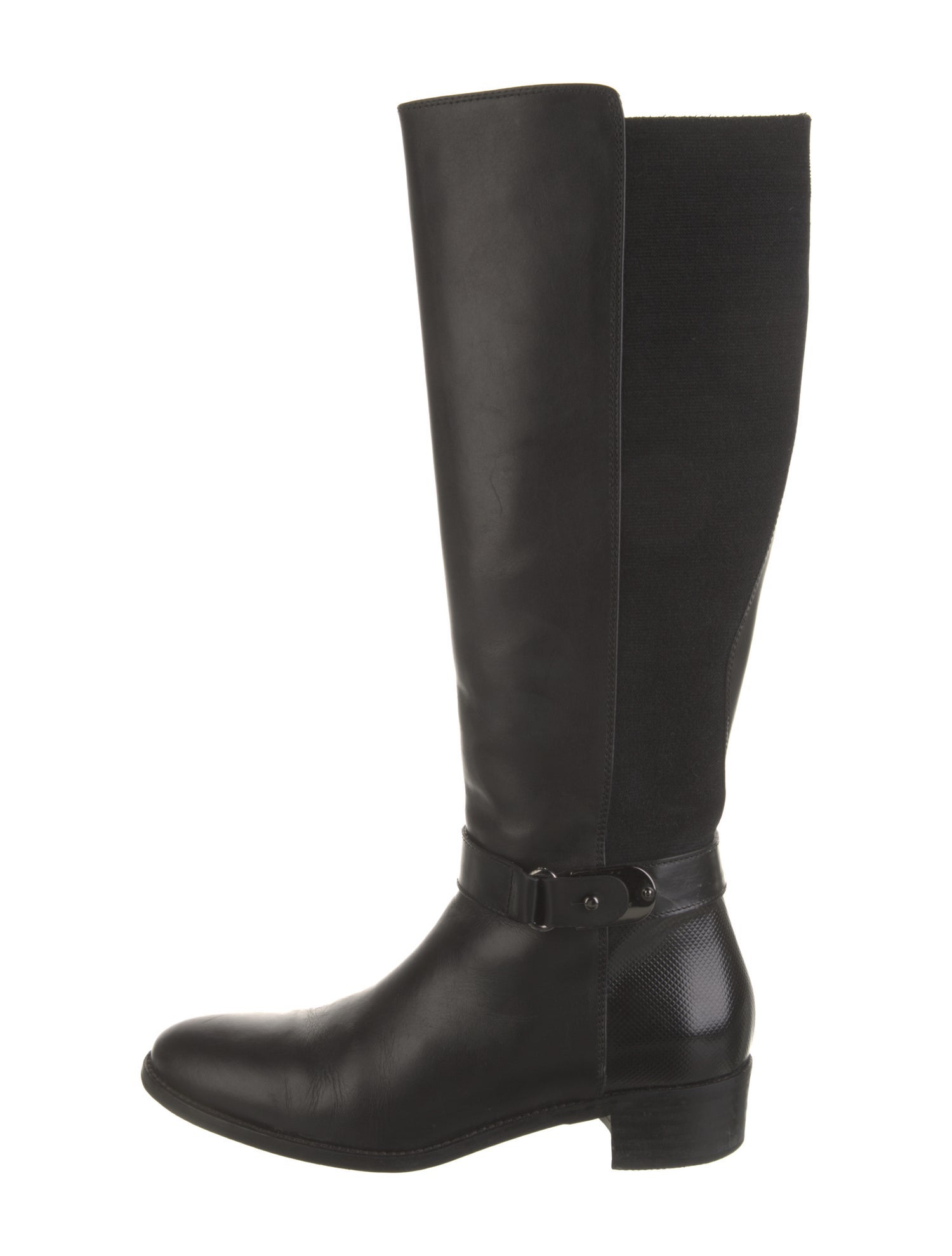 Aquatalia Leather Leather Trim Embellishment Riding Boots