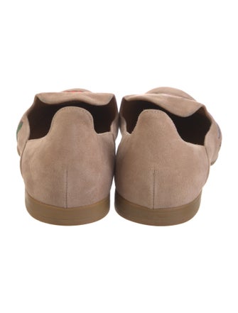 Aquatalia Suede Graphic Print Loafers