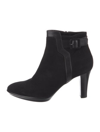 Aquatalia Suede Leather Trim Embellishment Boots