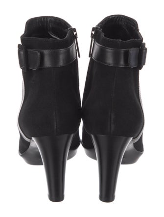 Aquatalia Suede Leather Trim Embellishment Boots