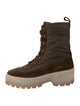 Aquatalia Suede Colorblock Pattern Combat Boots