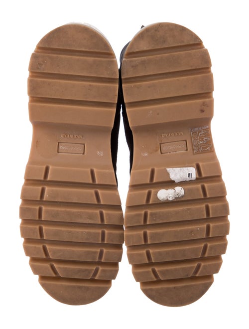 Aquatalia Suede Colorblock Pattern Combat Boots