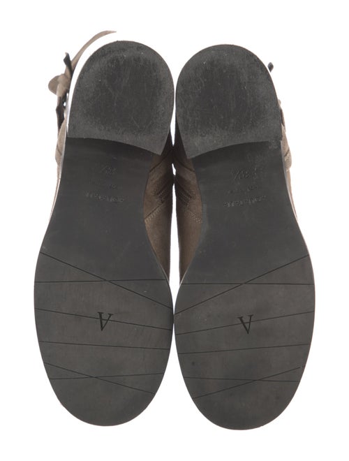 Aquatalia Quilted Pattern Suede Moto Boots