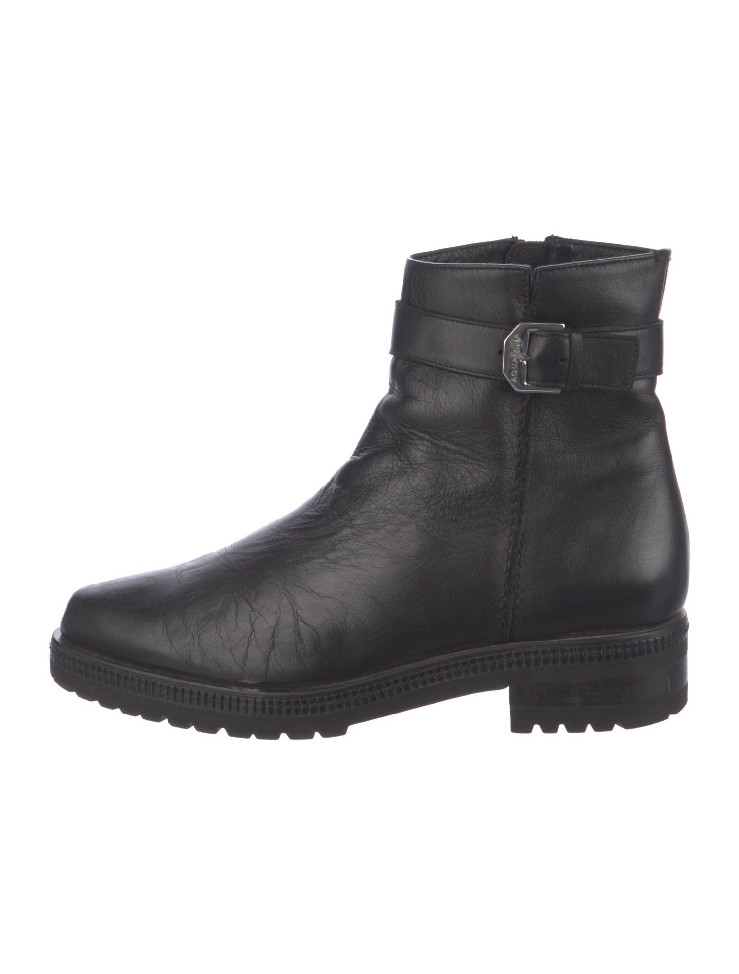 Aquatalia Leather Moto Boots