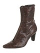 Aquatalia Snakeskin Animal Print Boots