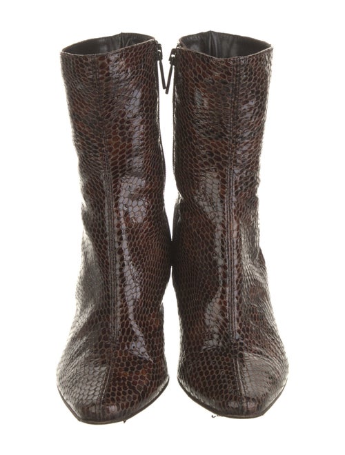 Aquatalia Snakeskin Animal Print Boots