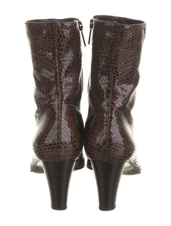 Aquatalia Snakeskin Animal Print Boots