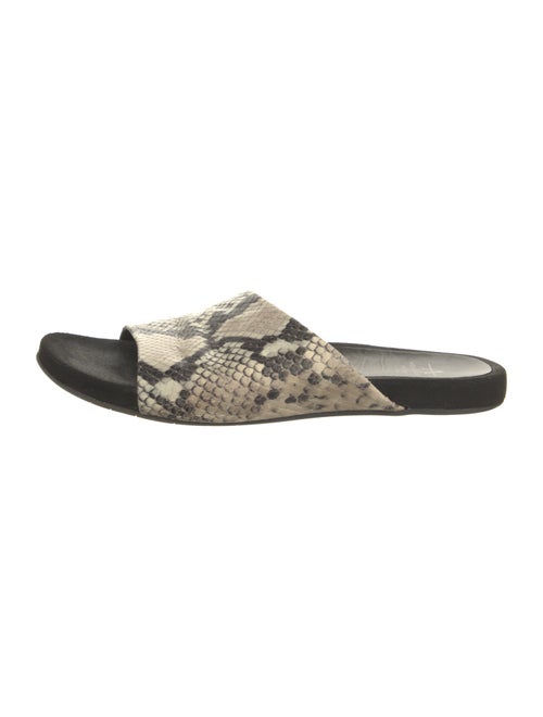 Aquatalia Snakeskin Animal Print Slides
