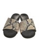 Aquatalia Snakeskin Animal Print Slides