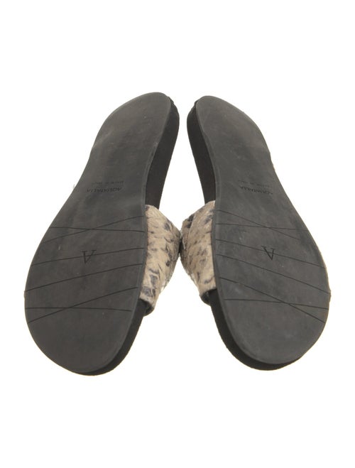 Aquatalia Snakeskin Animal Print Slides