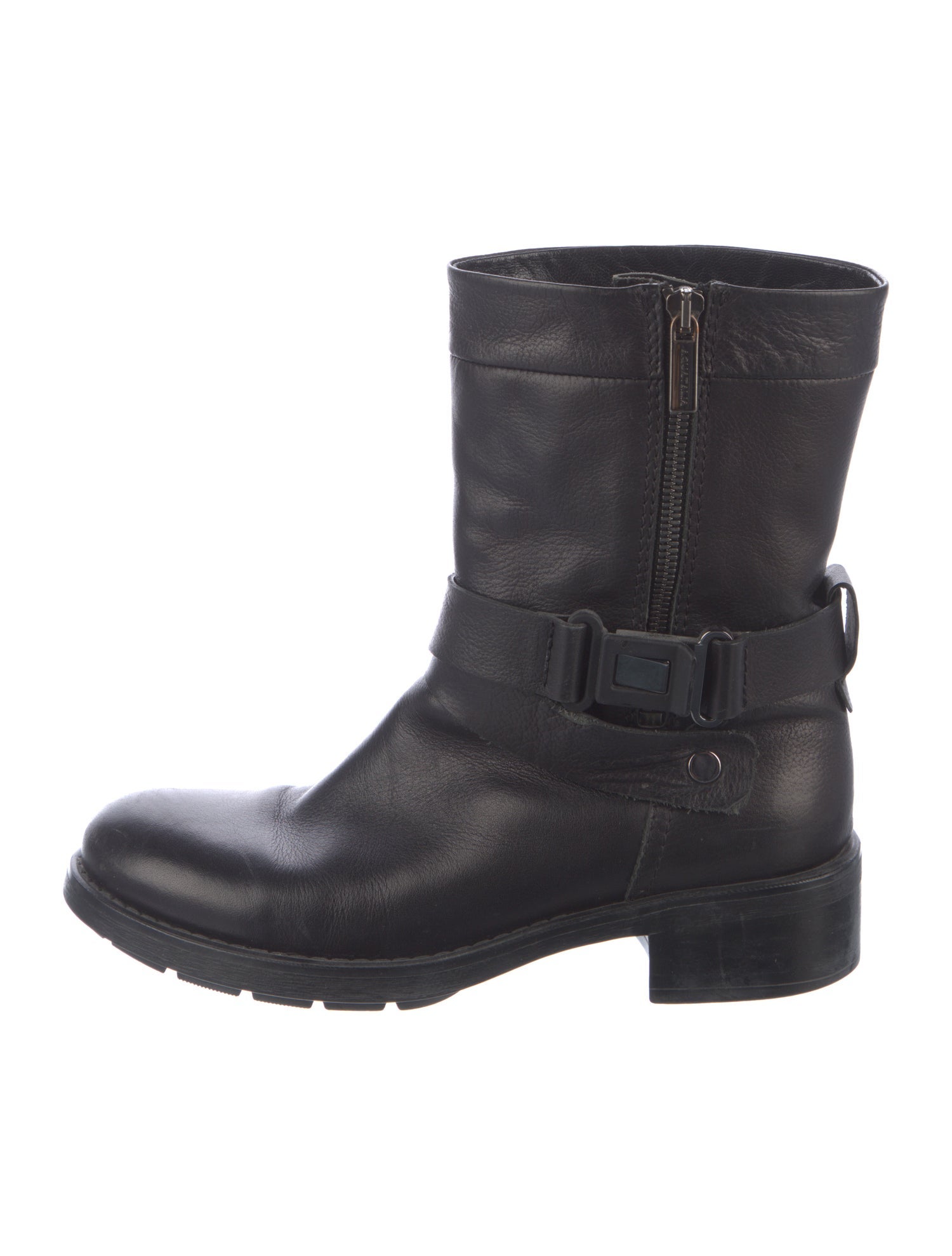 Aquatalia Leather Moto Boots