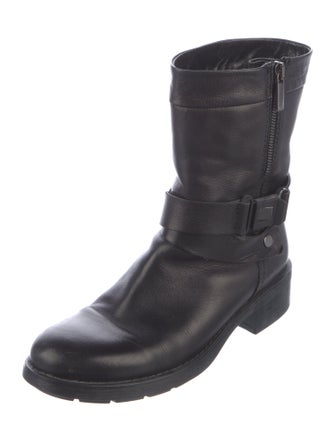Aquatalia Leather Moto Boots
