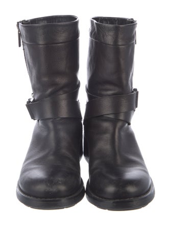 Aquatalia Leather Moto Boots