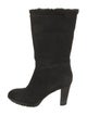 Aquatalia Suede Fur Trim Boots