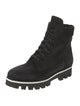 Aquatalia Suede Striped Combat Boots