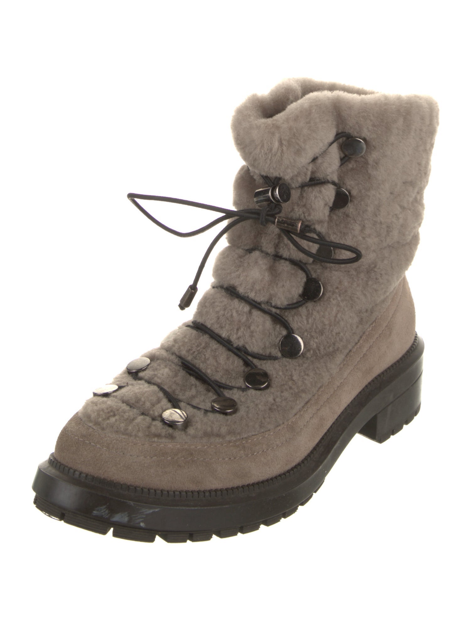 Aquatalia Suede Colorblock Pattern Combat Boots