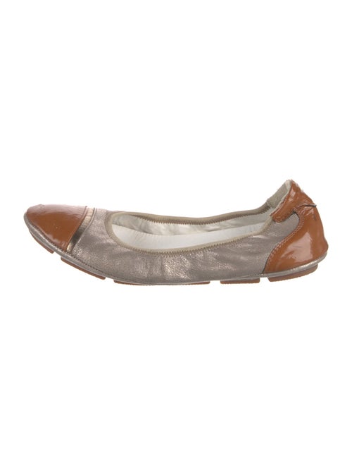 Aquatalia Leather Colorblock Pattern Ballet Flats