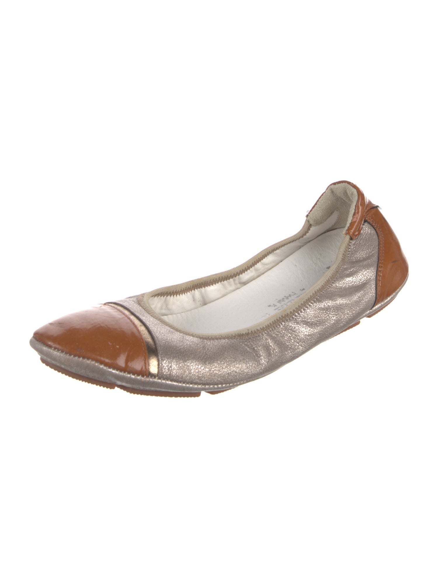 Aquatalia Leather Colorblock Pattern Ballet Flats
