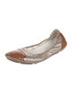 Aquatalia Leather Colorblock Pattern Ballet Flats