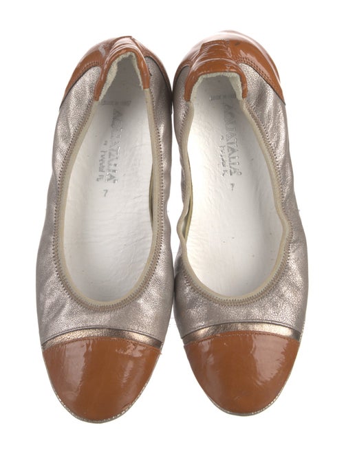 Aquatalia Leather Colorblock Pattern Ballet Flats