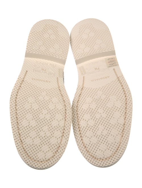 Aquatalia Embossed Leather Animal Print Loafers