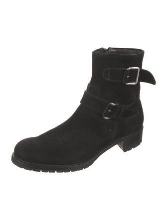 Aquatalia Suede Moto Boots