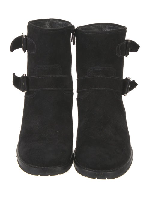 Aquatalia Suede Moto Boots
