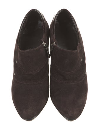 Aquatalia Suede Studded Accents Pumps