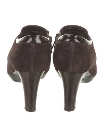 Aquatalia Suede Studded Accents Pumps