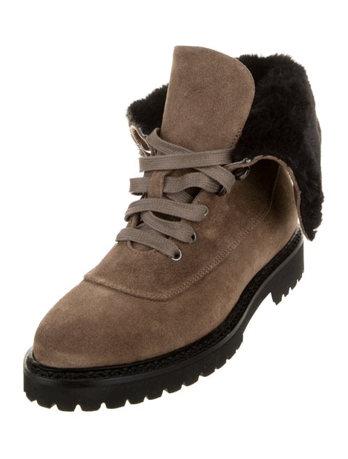 Aquatalia Suede Combat Boots