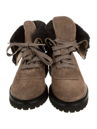 Aquatalia Suede Combat Boots