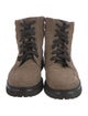 Aquatalia Suede Colorblock Pattern Combat Boots